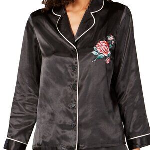 Thalia Sodi Womens Embroidered Long Sleeve Pajama Top Only 1-Piece